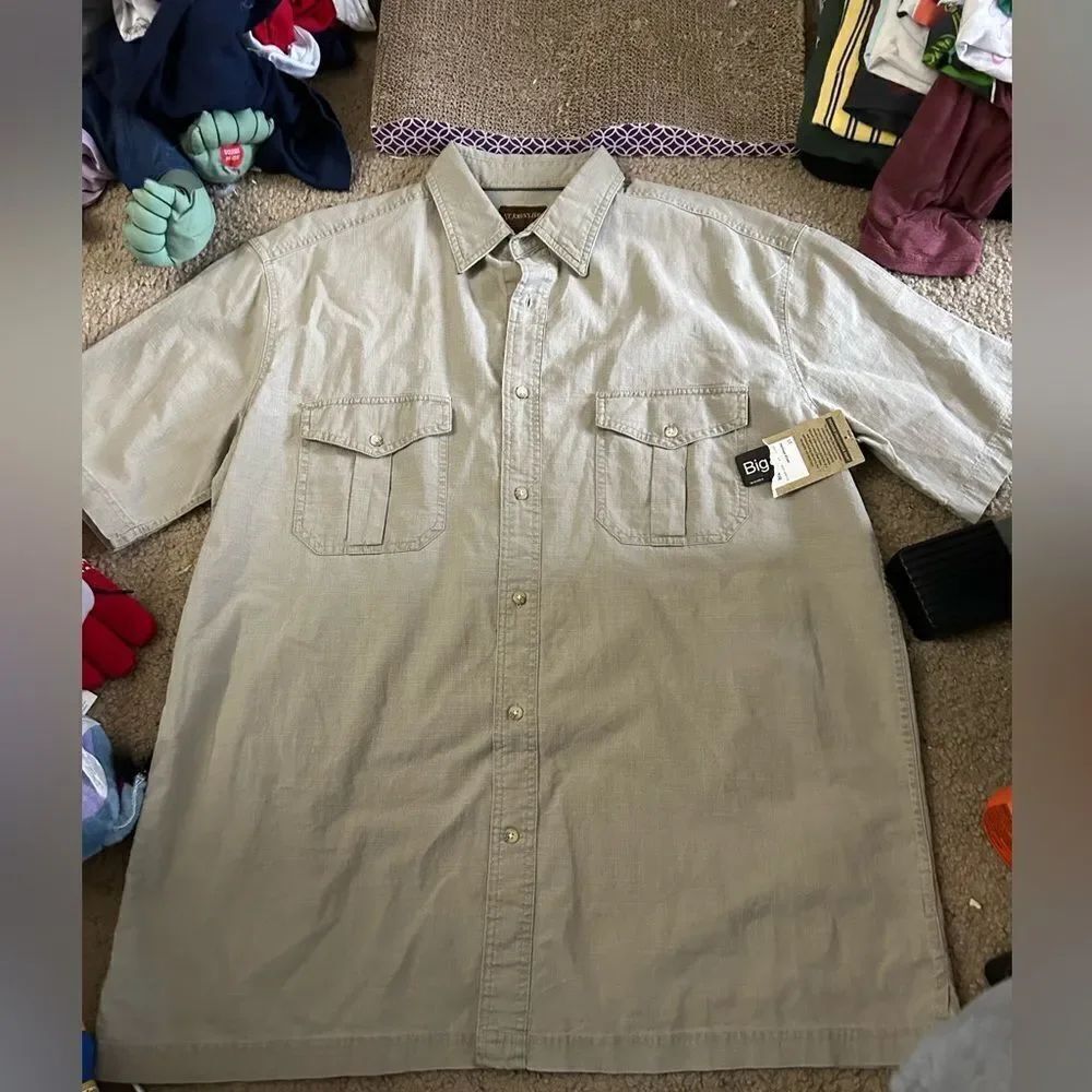St. John’s Bay Pocket Button Down Shirt NWT